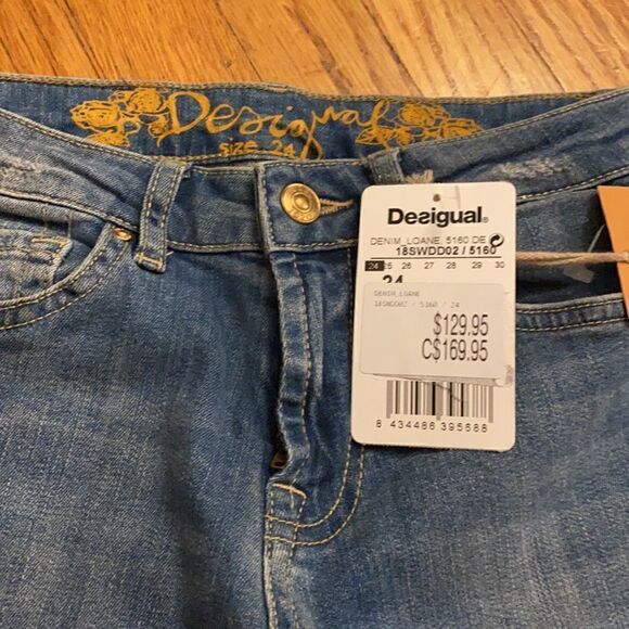 NWT Desigual Loane Jeans 24” - Picture 8 of 9